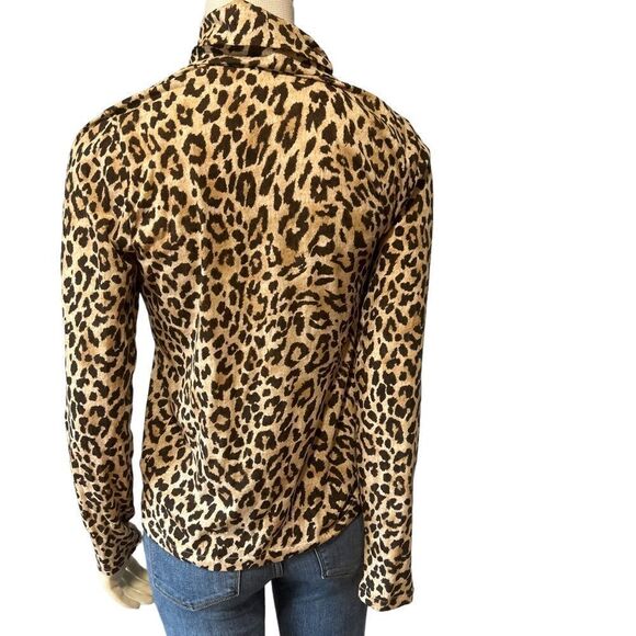 J.Crew Tissue turtleneck in Mara Leopard Natural - Picture 7 of 9